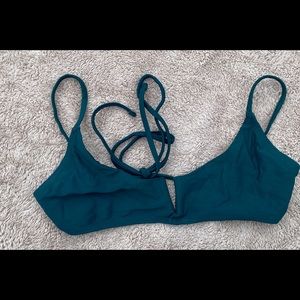 Dark Torquise Blue Bikini Top